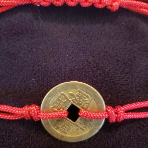 Hand Crafted Accessories Feng Shui Chinese Coin Bracelet No Beads